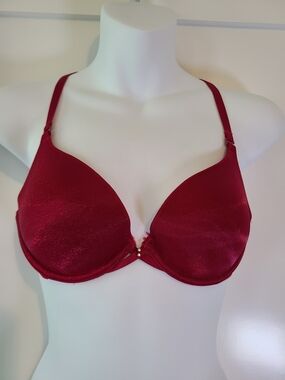Lily of France Shimmery Burgundy Push-Up Bra